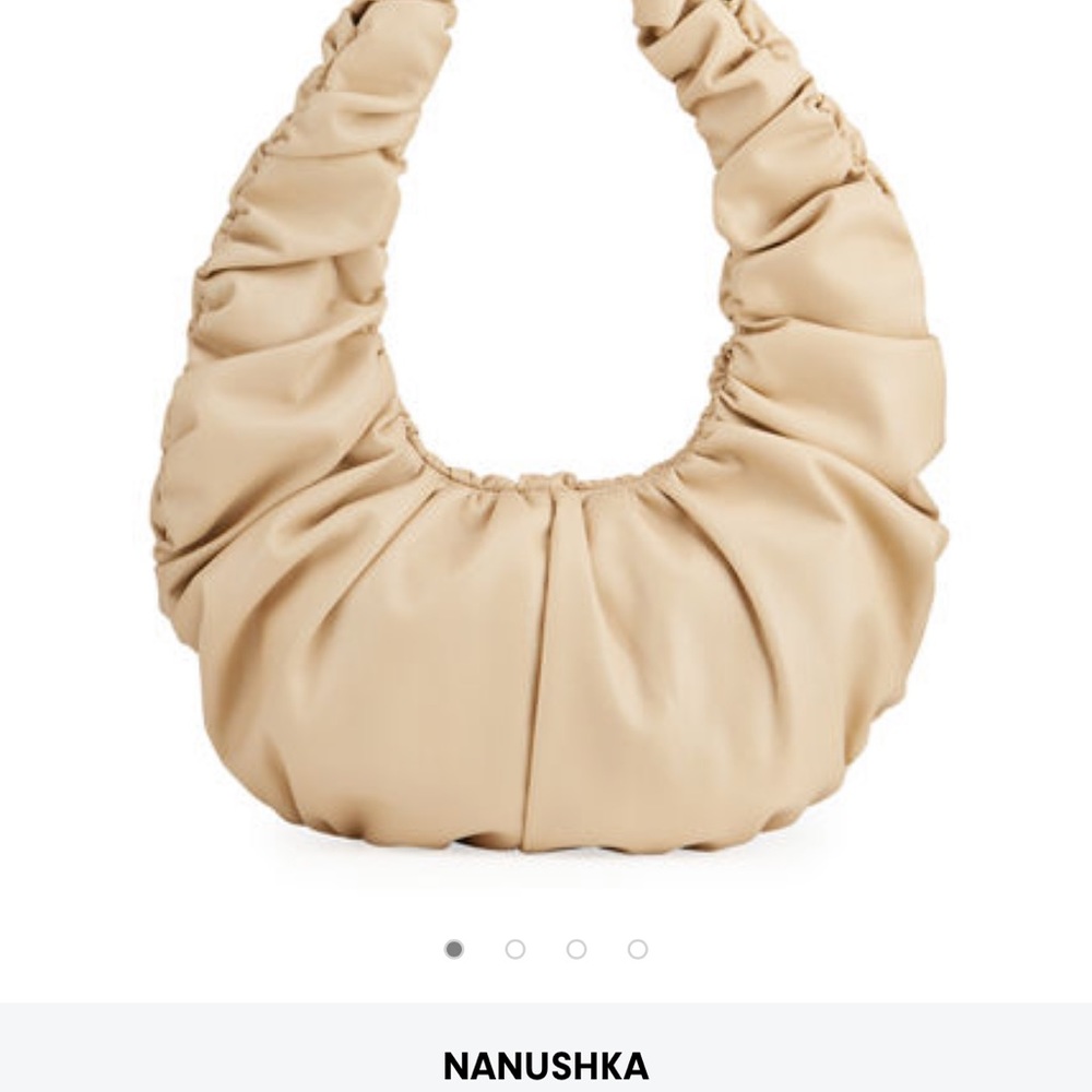 Nanushka Ruched vegan leather shoulder bag